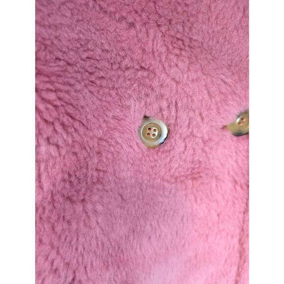 100% Wool Oversized Blush Pink Teddy Coat - Picture 6 of 8